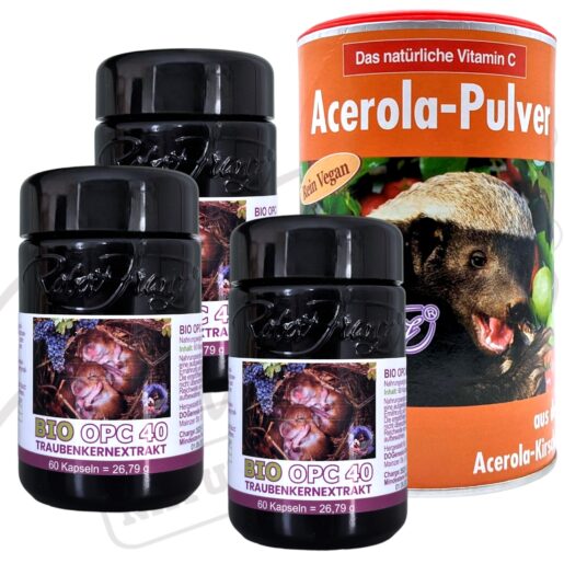 Kombipaket 3er Pack OPC Kapseln + Acerola Pulver